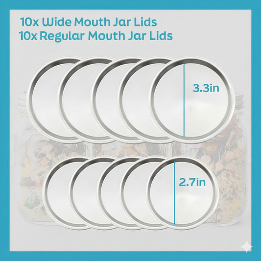 20 Extra Lids (10 Wide & 10 Regular)